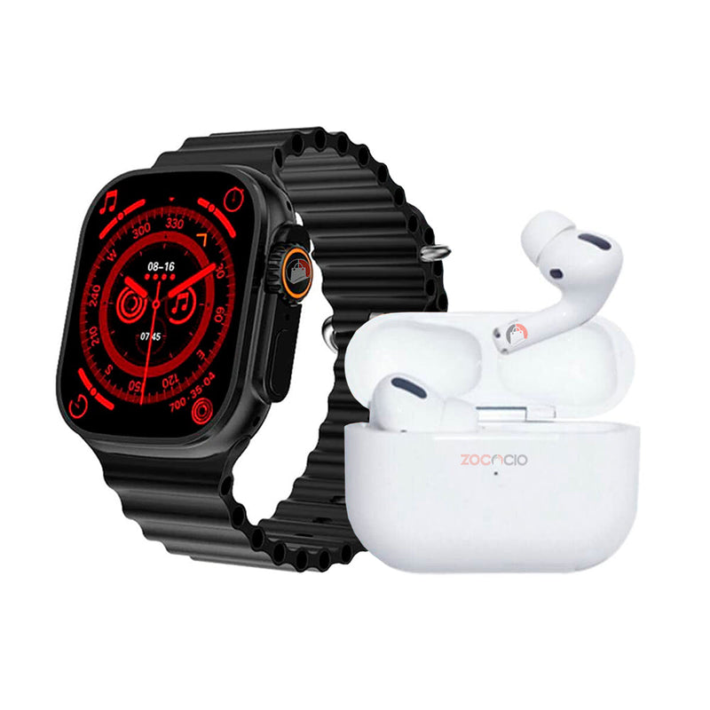 Smartwatch I20 Ultra2 Max Suit + Auriculares Pro3 Bluetooth