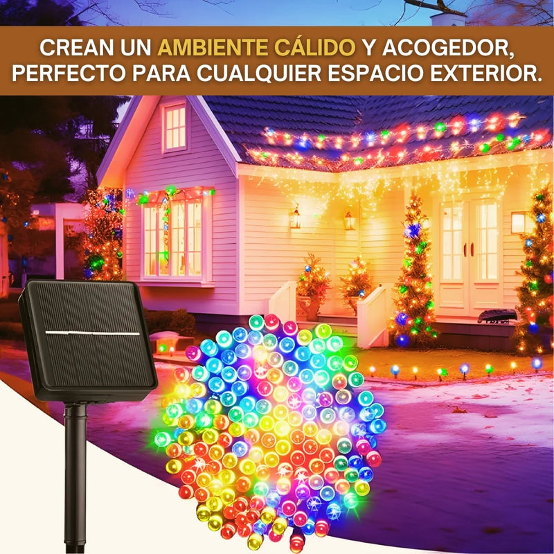 ¡PAGA SÓLO CUANDO RECIBES! Luces Navideñas LED con Panel Solar